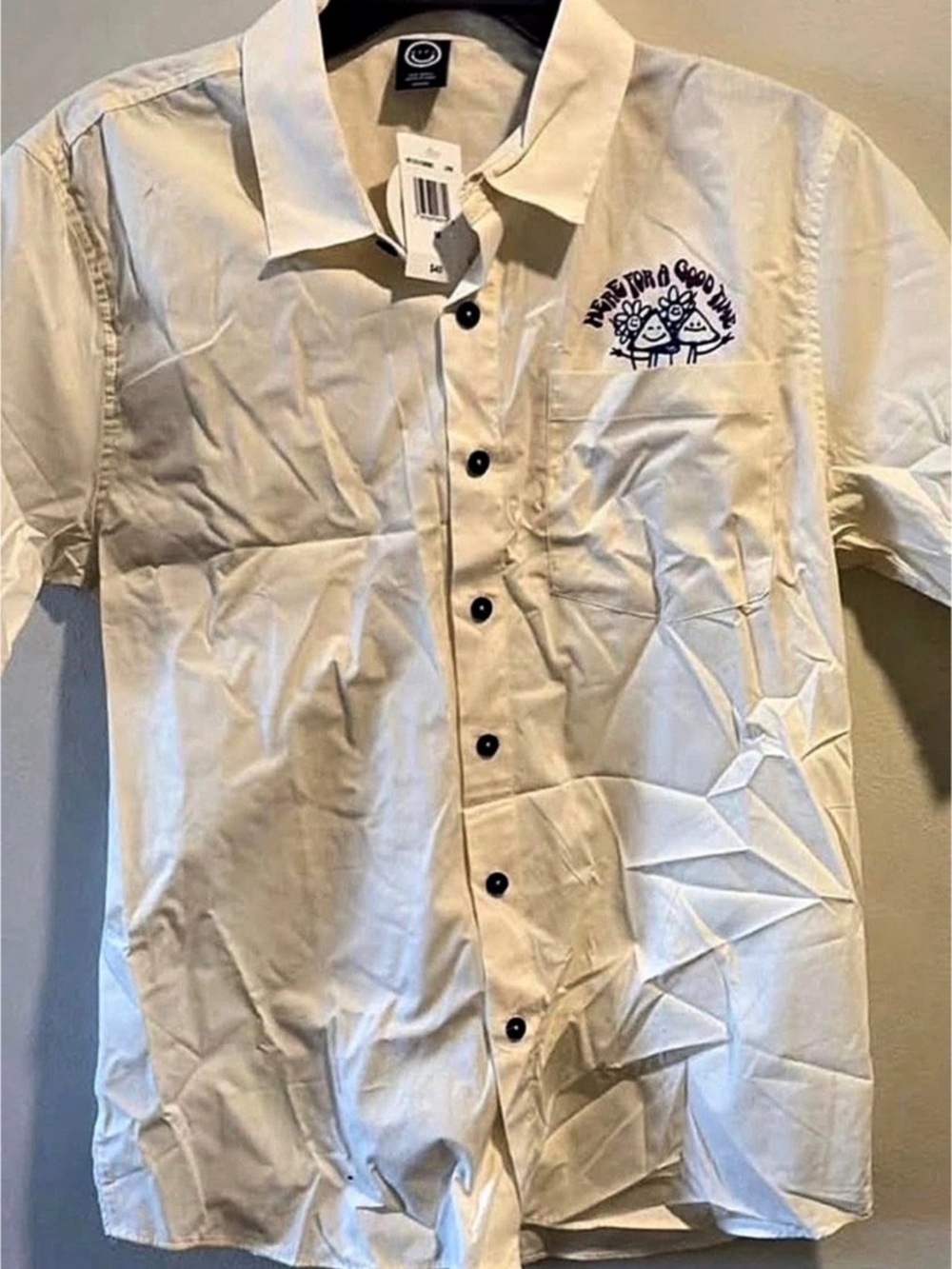 Neff Men's Button Down Short Sleeve Shirt Size Medium